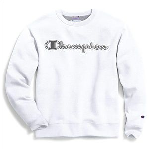 *NEW*- Champion Men’s White Powerblend Crew - M